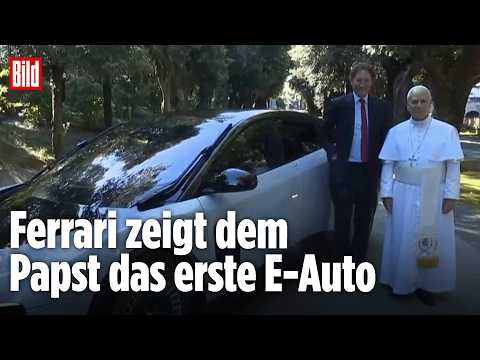 Papst Leo XIV testet Elektro-Ferrari: E-Auto „Luce“ sorgt in Italien für heftige Kritik thumbnail