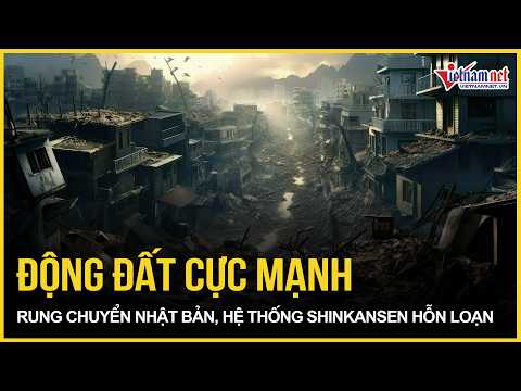 Động đất cực mạnh rung chuyển Nhật Bản, hệ thống Shinkansen hỗn loạn thumbnail