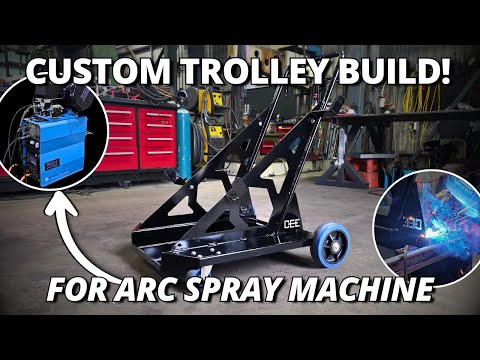 We Built a Custom Trolley for Our Metal Arc Spray Machine! 🛠️ | Shop Made thumbnail