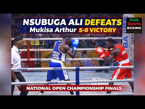 NATIONAL OPEN BOXING CHAMPIONSHIP FINALS: MUKISA ARTHUR DEFEATED BY NSUBUGA ALI #nationalopenfinals thumbnail