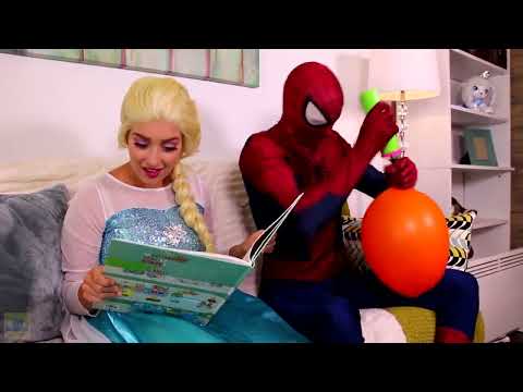 Frozen Elsa & Spiderman FIND NEW LOVE! w  Joker Pink Spidergirl Baby Car Police Belle thumbnail