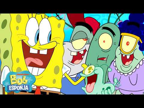 Bob Esponja | Momentos em família do Plankton! 💚 | 45 Minutos | Bob Esponja em Português thumbnail