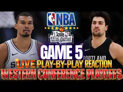?SPURS VS BLAZERS │ GAME 5 - 2026 NBA WESTPLAYOFFS  Basketball Play-By-Play Reaction & Scoreboard thumbnail
