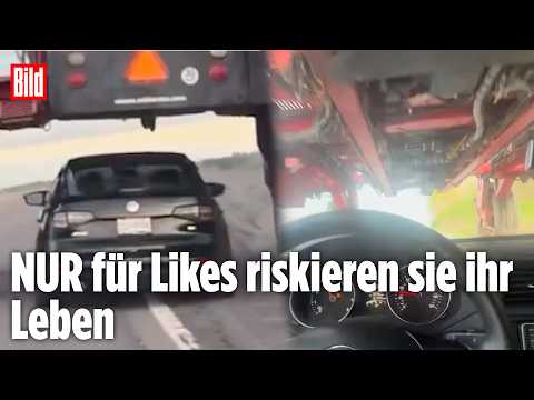 US-Raser fahren unter Landmaschine – dieser Stunt macht fassungslos! thumbnail