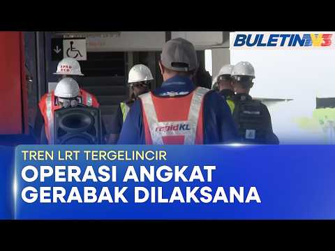 TREN TERGELINCIR | Operasi Angkat Gerabak Dilaksana Pasukan Teknikal Dan Kejuruteraan thumbnail