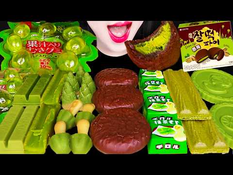 ASMR *FAILED* MATCHA CHOCOLATE DESSERT 마이크 까먹은;; 말차 초콜릿 디저트 먹방 Mukbang, Eating thumbnail