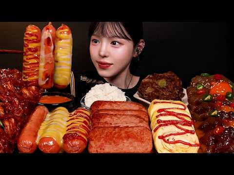 SUB)밥도둑 끝판왕 찾기!🍚양념새우장 스팸 소세지 떡갈비 치즈계란말이 실비김치까지 집밥 한식 꿀조합 home-cooked meal mukbang asmr thumbnail