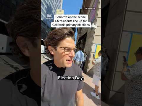 LA residents line up for California primary elections thumbnail