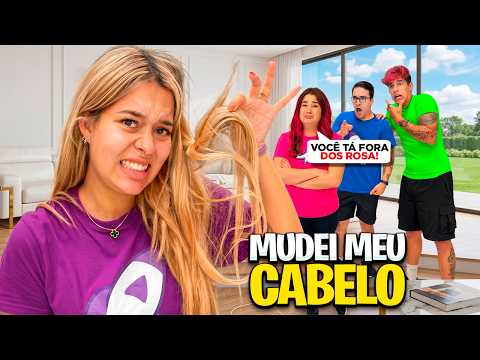 MUDEI A COR DO MEU CABELO DE VERDADE *qual foi a reação? thumbnail