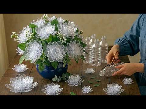 Turn Waste bottles Into Beautiful Flowers! 🌸Plastic Bottles Craft - DIY Tutorial thumbnail