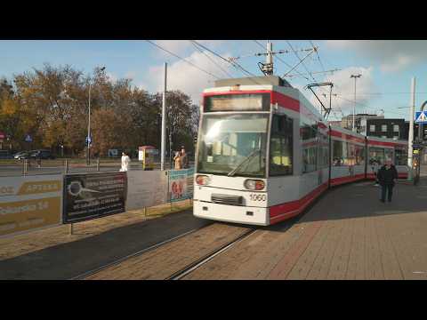 Poland, Łódź, tram 3A ride from Lutomierska to Zgierska- Targowisko Dolna thumbnail
