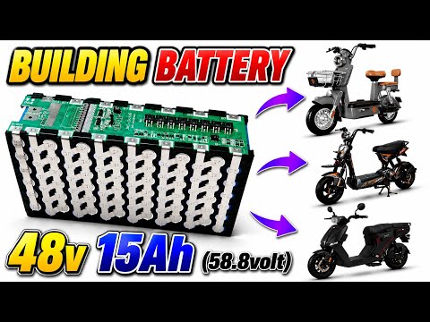 Building a 48V 52V 15Ah 14S6P Battery Pack Using 84 EVE Cells 18650 for 99% Electric Bikes thumbnail