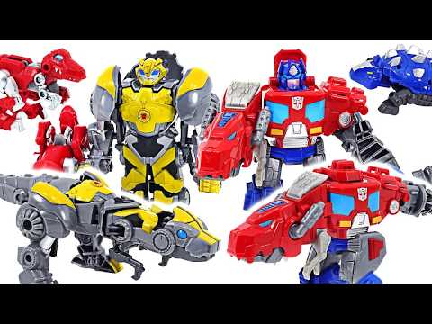 Epic Transformers Action: Dinobot Adventures with Optimus Prime & Bumblebee! 🦖 | DuDuPopTOY thumbnail
