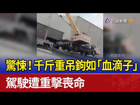 驚悚！千斤重吊鉤如「血滴子」 駕駛遭重擊喪命 thumbnail