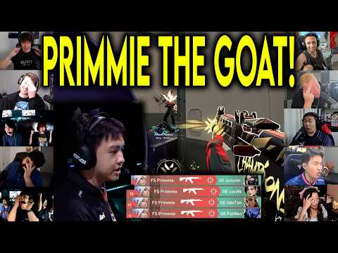 Valorant Streamers React To FS Primmie HITTING THE CRAZIEST ACE Against GE In VCT thumbnail