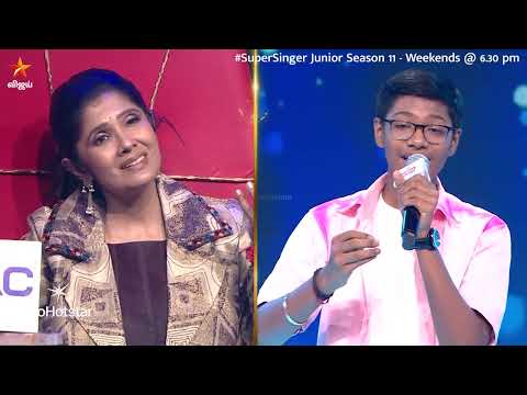 Nee Kavithaigala Song by #Vishnu  ❤️ | Super Singer Junior 11 | Episode Promo thumbnail