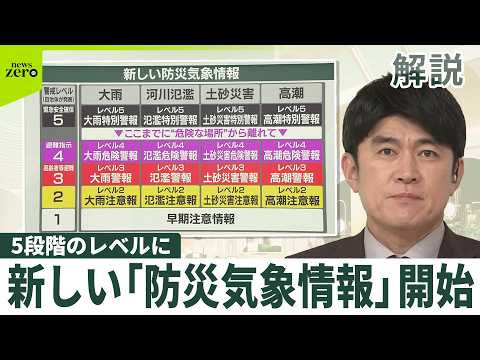 【解説】数字と色…新しい「防災気象情報」スタート  災害の危険度5段階のレベルに thumbnail