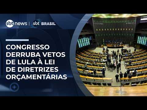 Congresso derruba vetos de Lula à LDO e mantém doações a estados e municípios | #SBTBrasil thumbnail