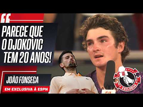 JOÃO FONSECA EXALTA JOGAÇO CONTRA DJOKOVIC, BRINCA SOBRE CANSAÇO E DIZ: 'PARECE QUE TEM 20 ANOS' thumbnail