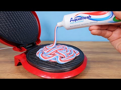 ¿Qué pasaría si COCINAMOS NUTELLA y pasta de dientes en una WAFFLERA? thumbnail