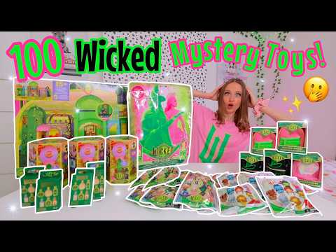 UNBOXING 100 *WICKED* MYSTERY TOYS!!😱🫧🧹🩷💚 (GIANT PLAYSET, OZ BALLOONS, BLIND BAGS, BACKPACKS ETC!🫢) thumbnail