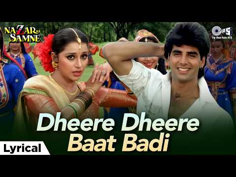 Dheere Dheere Baat Badi - Lyrical | Nazar Ke Samne | Kumar Sanu, Sadhana Sargam | 90s Love Song thumbnail