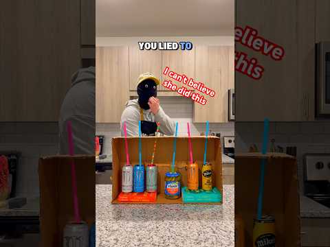 Blind taste testing energy drinks #blindtastetest #couplechallenge #bikerboy #booktok #prank thumbnail