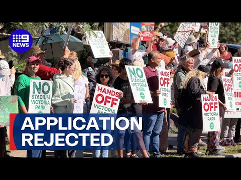 Protestors face setback in fight to halt Olympic build at Victoria Park | 9 News Australia thumbnail