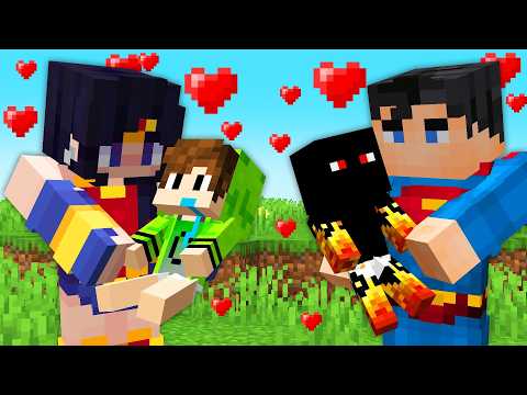 FUI ADOTADO POR SUPER HEROIS NO MINECRAFT! thumbnail