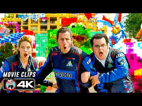 PIXELS | Best Video Game Battle Scenes 🔥 4K thumbnail