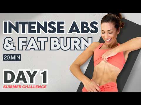 Day 1| FREE Summer Pilates x Strength Challenge | 20 Min Summer Abs Fat Loss Workout | Lilly Sabri thumbnail