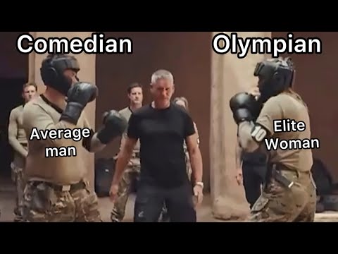Out Of Shape Man KNOCKS OUT Female Olympian In Boxing thumbnail