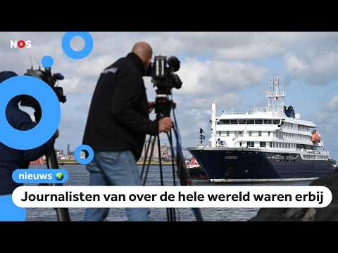 Cruiseschip Hondius aangekomen in Rotterdam thumbnail