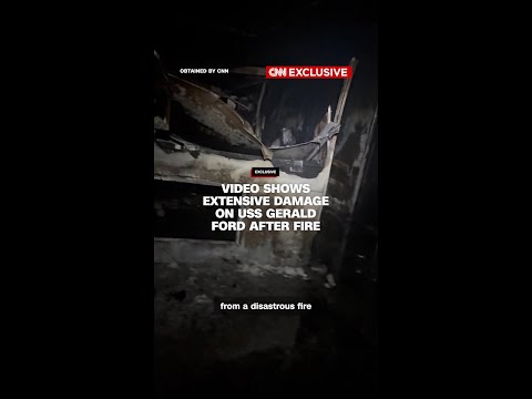 Video shows extensive damage on USS Gerald Ford after fire thumbnail