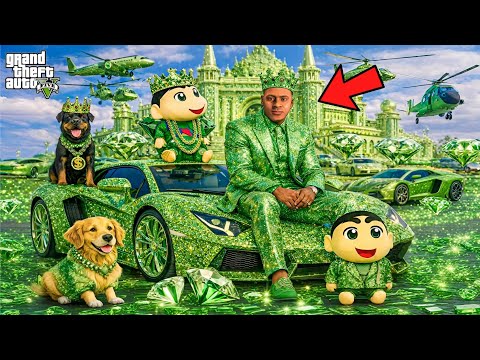 GTA 5 : Franklin & Shinchan Touch Anything Become Diamond Gold!? | GTA 5 Bangla Gameplay thumbnail