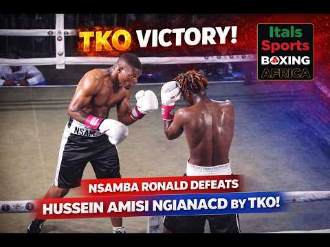 NSAMBA RONALD BEATS HUSSEIN HAMIS NGIANACD BY TKO. #nsambaronaldvshusseinamisingianacd #boxing thumbnail