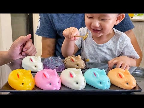 如何製作彩色兔子果凍！How to Make Colorful Bunny Jelly! thumbnail