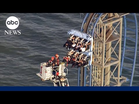 Texas roller coaster riders rescued after getting stuck for hours 100 feet in air thumbnail