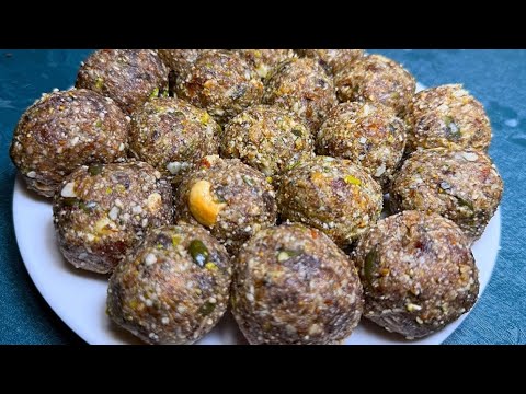 बिना चीनी बिना गुड़ के ड्राई फ्रूट लड्डू जो है हेल्दी भी टेस्टी भी|NoSugar No Jaggery Dry Fruit Laddu thumbnail