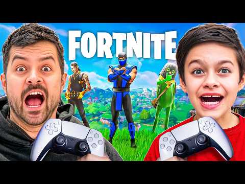 Je Joue à FORTNITE Avec Mon PÈRE Pour La Première Fois thumbnail