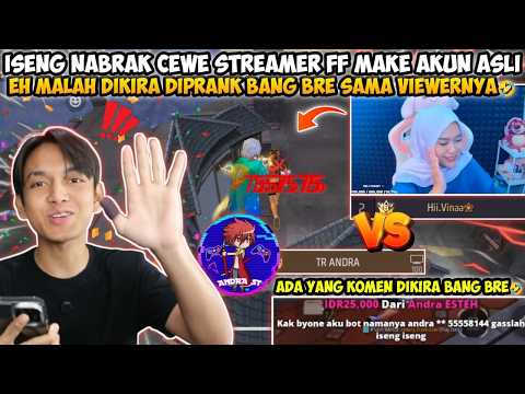 ISENG NABRAK CEWE FF LIVE STREAMING PAKE AKUN ASLI! MALAH DIKIRA BANG BRE GAMING COK SAMA VIEWERNYA🤣 thumbnail