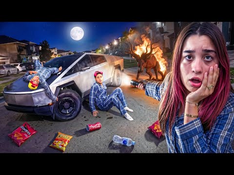 SOBREVIVEMOS UMA NOITE DENTRO DE UM CYBER TRUCK *O pior aconteceu ! thumbnail