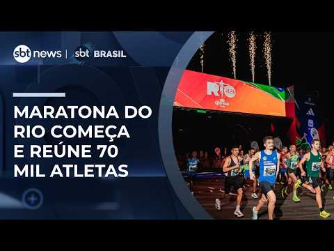 Maratona do Rio reúne 70 mil atletas e deve gerar impacto de R$ 800 milhões na cidade | #SBTBrasil thumbnail