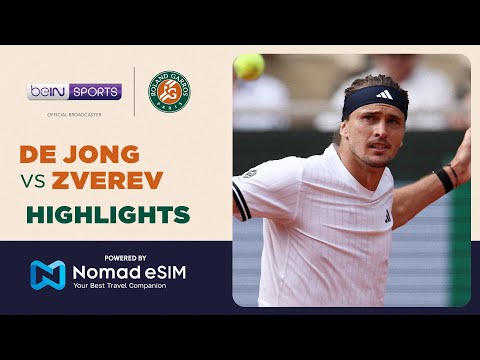 Jesper de Jong vs Alexander Zverev | Roland-Garros 2026 | Match Highlights thumbnail
