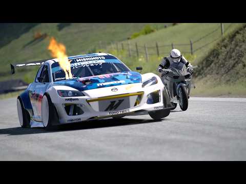 Kawasaki Ninja H2R Supercharged vs Mazda Mad Mikes Madbul RX7 vs Mad Mikes Badbul RX8 thumbnail