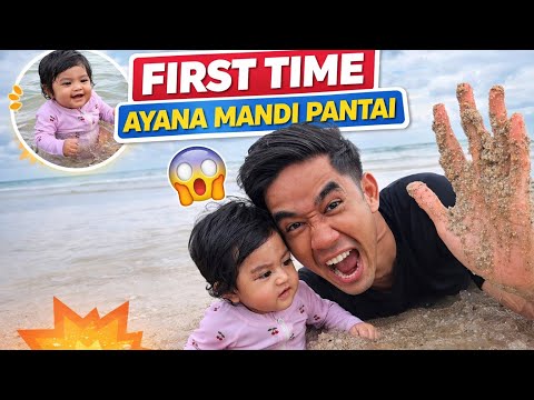 FIRST TIME AYANA MANDI PANTAI 🤣  thumbnail