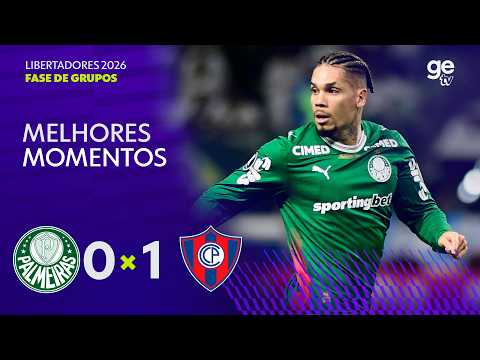 PALMEIRAS 0 X 1 CERRO PORTEÑO | MELHORES MOMENTOS | CONMEBOL LIBERTADORES 2026 | ge tv thumbnail