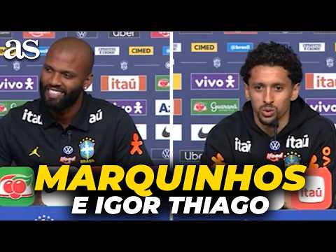 IGOR THIAGO E MARQUINHOS NA COLETIVA DA SELEÇÃO BRASILEIRA | CONFERENCIA DE IMPRENSA thumbnail