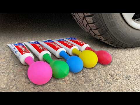 COCA COLA BALLOON VS CAR, Coca Cola Zero, PowerAde, Fanta, Sprite, Fruko and Mentos Diff Unde thumbnail
