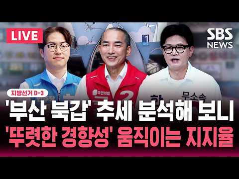 🔴LIVE 지선 D-3 '부산 북갑' 하정우·박민식·한동훈 추세 분석해 보니/'뚜렷한 경향성' 움직이는 지지율 | SBS 뉴스속보 thumbnail